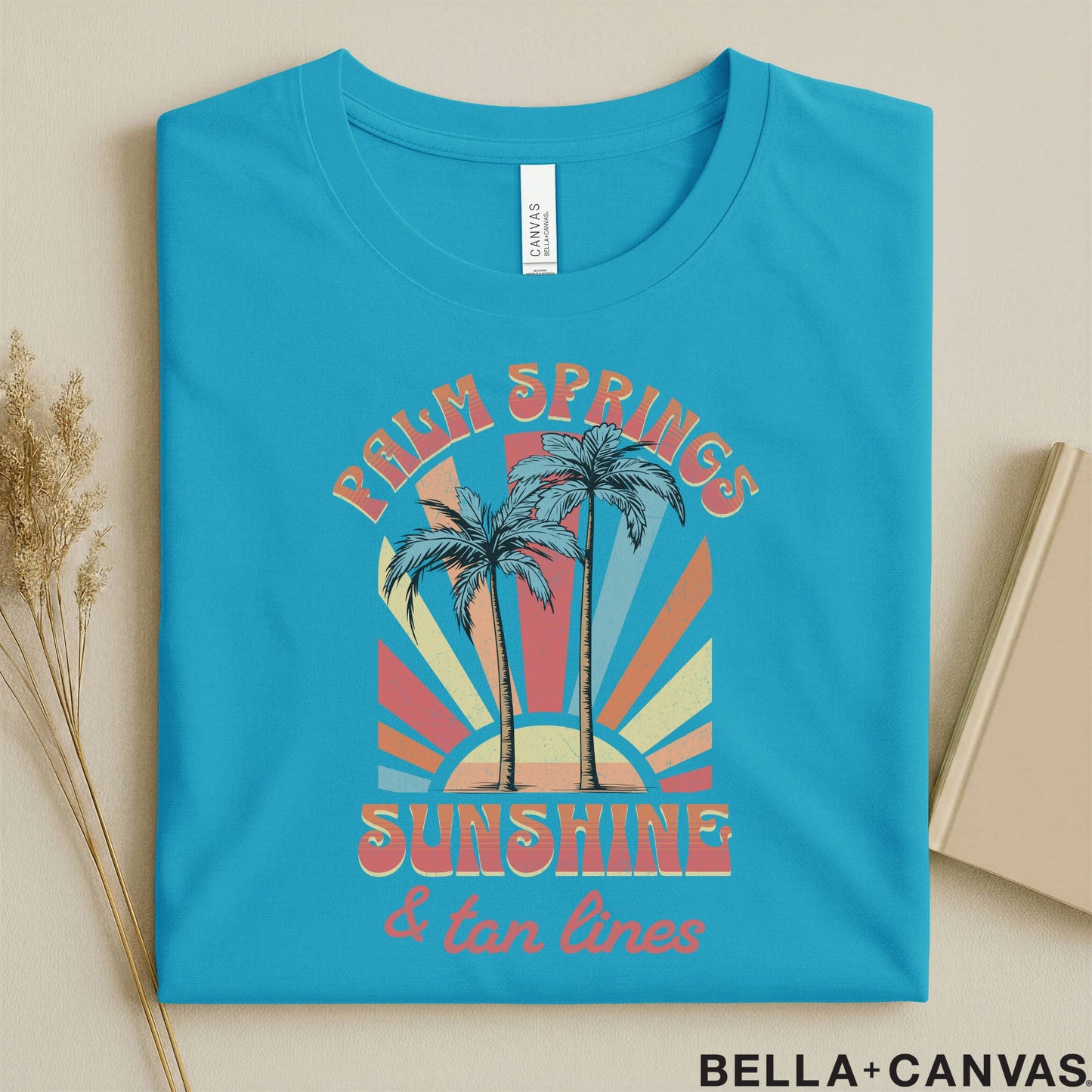 Vintage Palm Springs T-Shirt – Sunshine & Tan Lines Slogan Tee