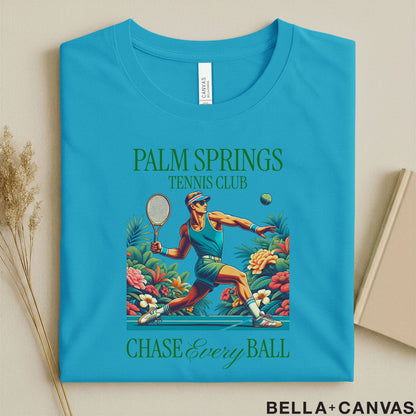 Palm Springs Tennis Club Graphic T-Shirt – Chase Every Ball Design