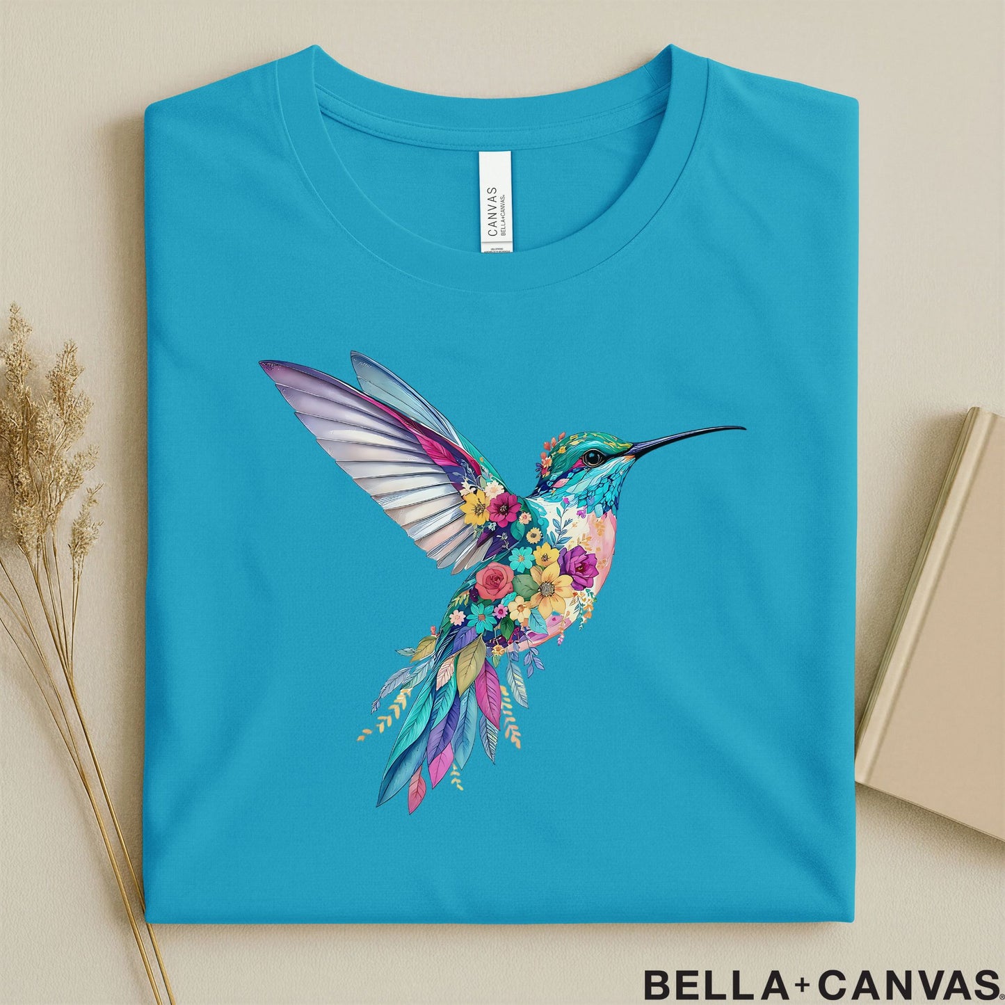 Hummingbird Floral T-Shirt – Eco-Friendly & Unisex Fit