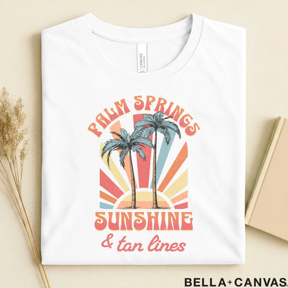 Vintage Palm Springs T-Shirt – Sunshine & Tan Lines Slogan Tee
