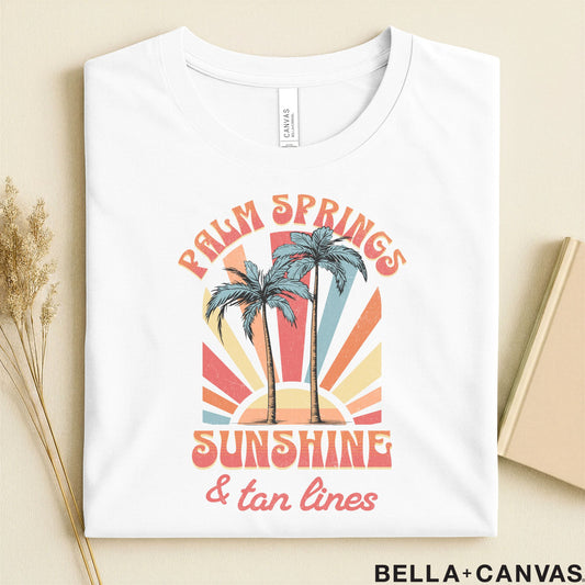 Vintage Palm Springs T-Shirt – Sunshine & Tan Lines Slogan Tee