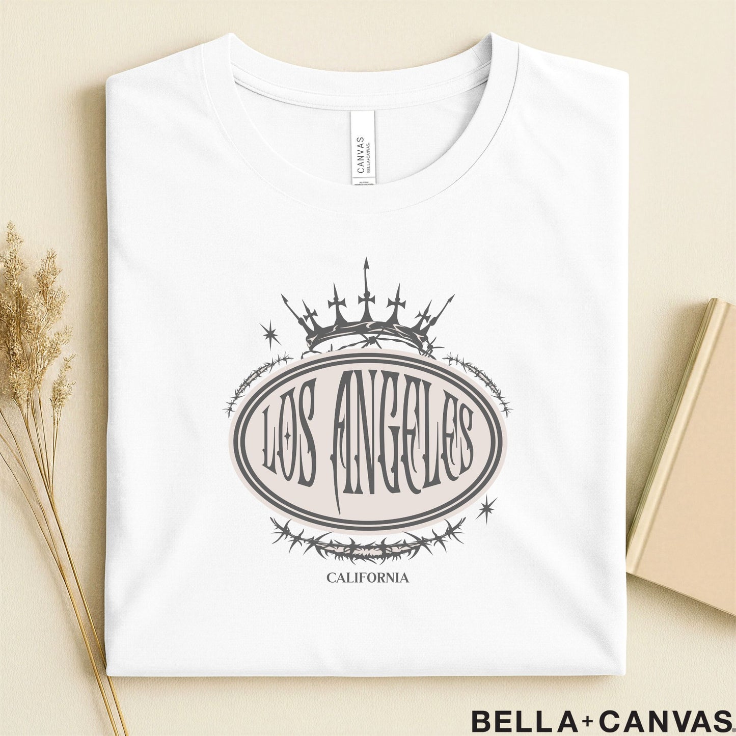 Los Angeles California Crown Design T-Shirt – Unisex Soft Fit