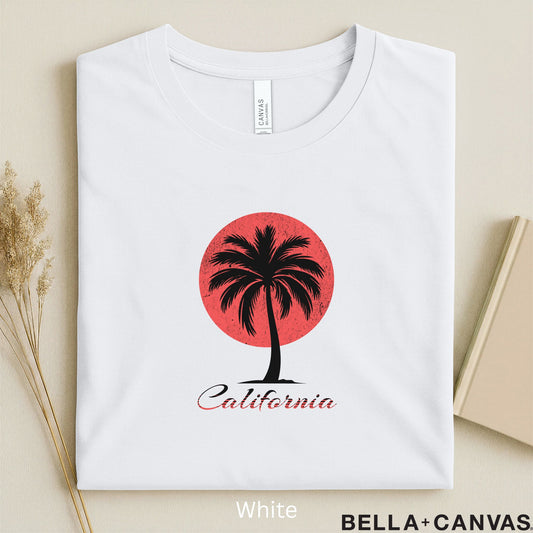 California Palm Tree T-Shirt – Vibrant Design with Eco-Friendly Fabric