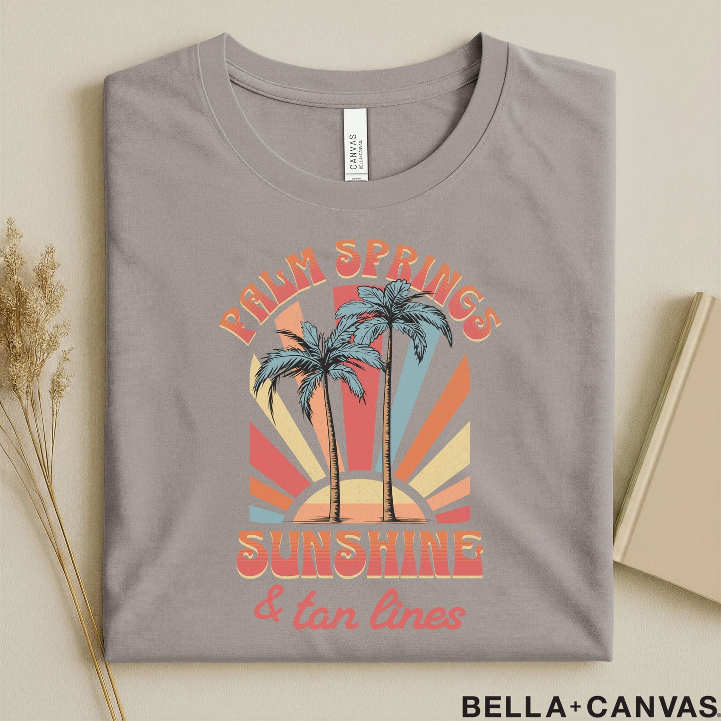 Vintage Palm Springs T-Shirt – Sunshine & Tan Lines Slogan Tee