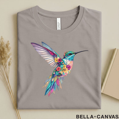 Hummingbird Floral T-Shirt – Eco-Friendly & Unisex Fit