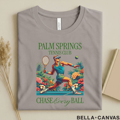 Palm Springs Tennis Club Graphic T-Shirt – Chase Every Ball Design