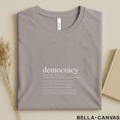 Democracy Typography T-Shirt – Unisex Dictionary Style Tee