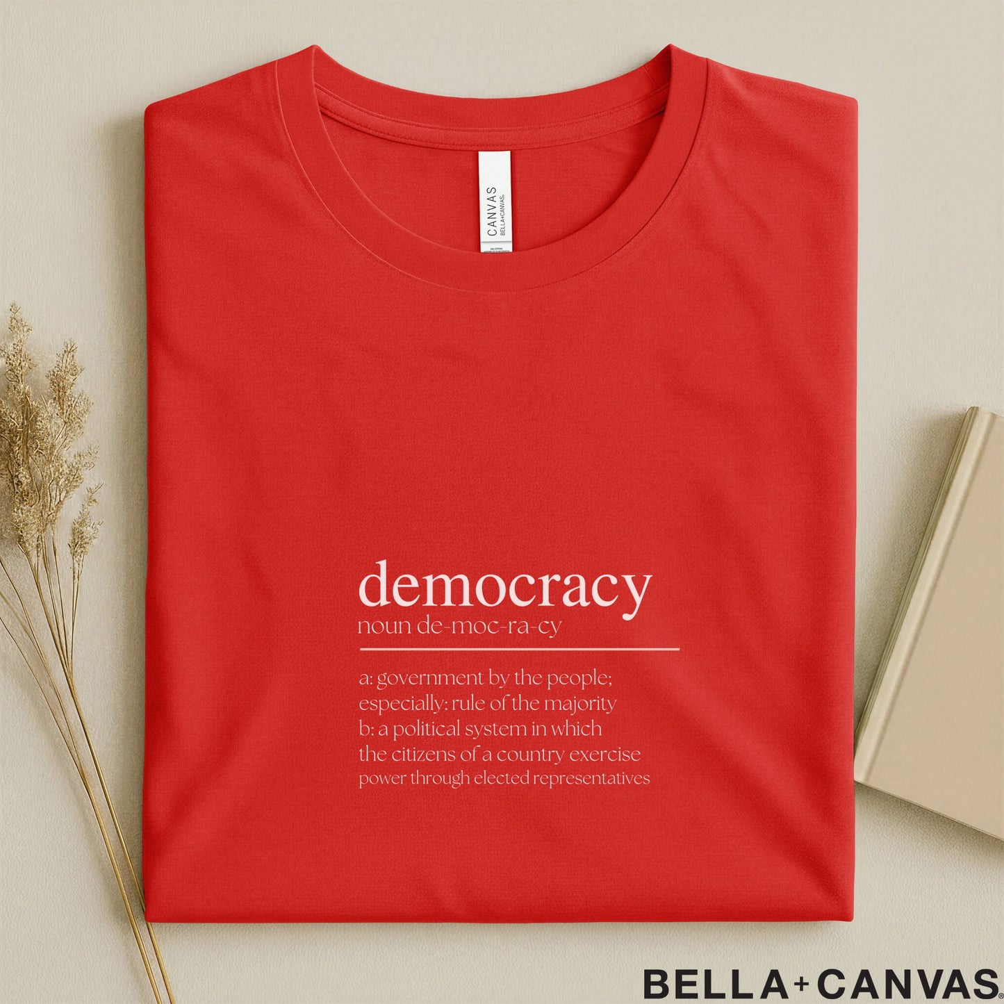 Democracy Typography T-Shirt – Unisex Dictionary Style Tee