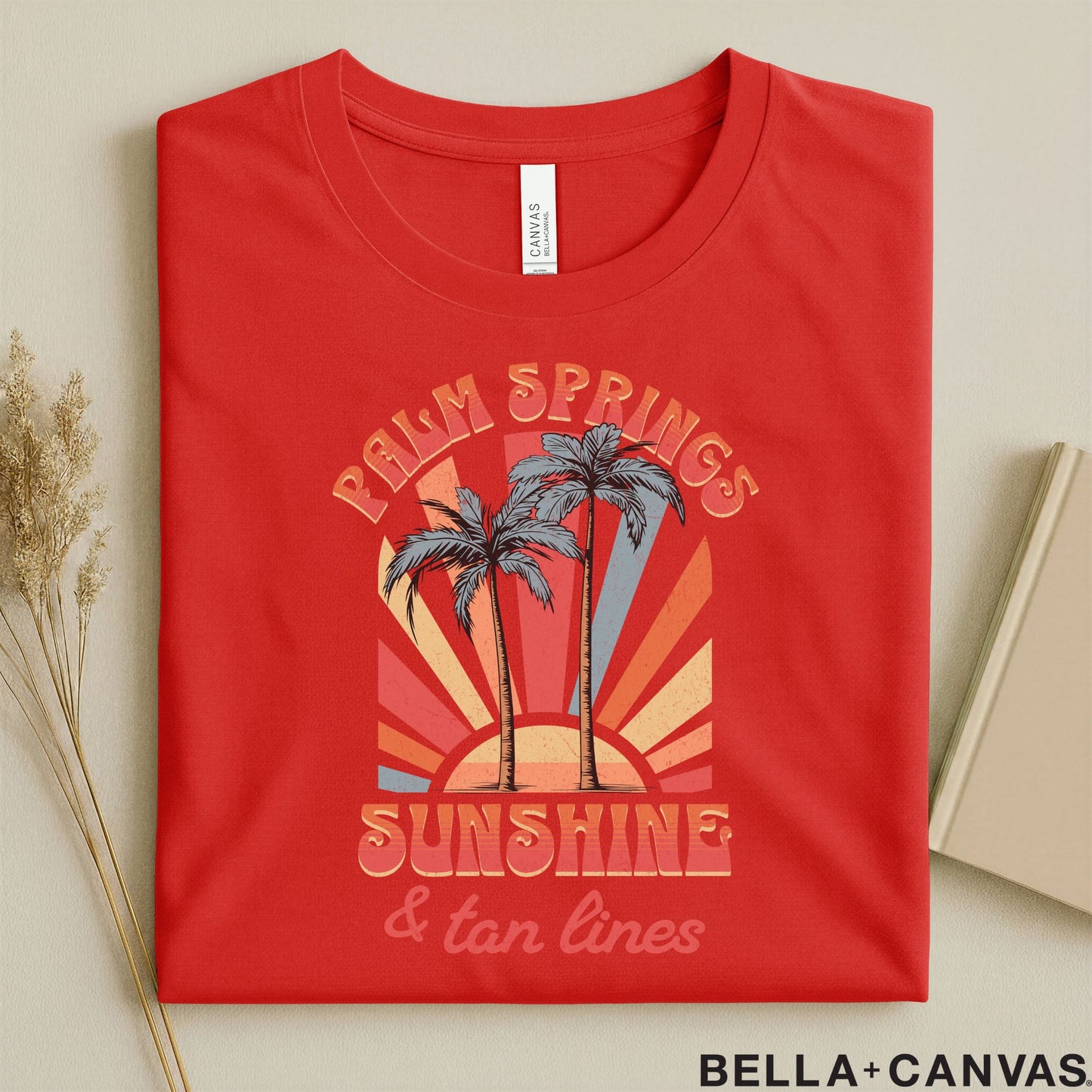 Vintage Palm Springs T-Shirt – Sunshine & Tan Lines Slogan Tee