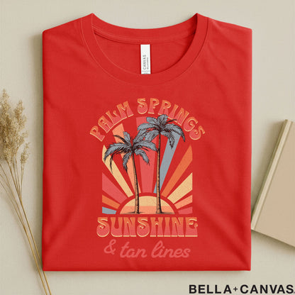 Vintage Palm Springs T-Shirt – Sunshine & Tan Lines Slogan Tee