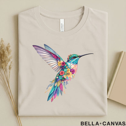 Hummingbird Floral T-Shirt – Eco-Friendly & Unisex Fit