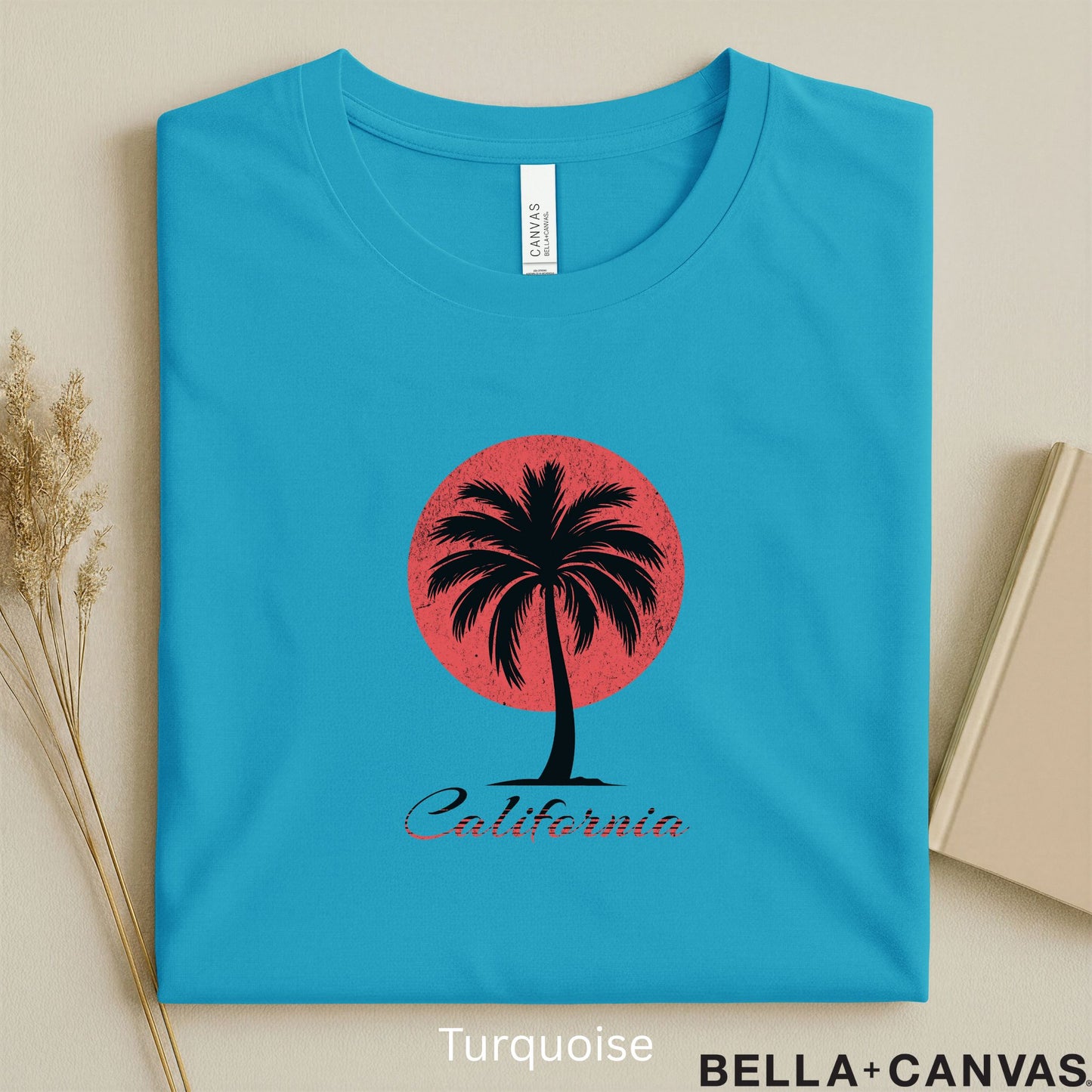 California Palm Tree T-Shirt – Vibrant Design with Eco-Friendly Fabric