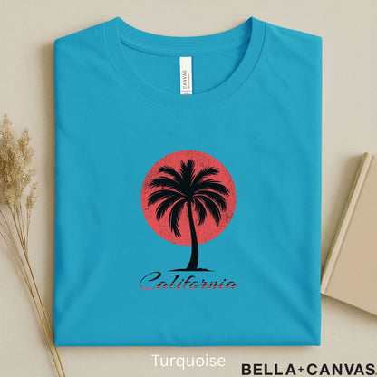 California Palm Tree T-Shirt – Vibrant Design with Eco-Friendly Fabric