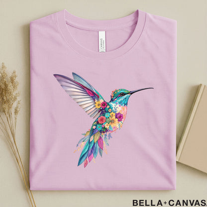 Hummingbird Floral T-Shirt – Eco-Friendly & Unisex Fit