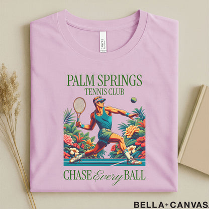Palm Springs Tennis Club Graphic T-Shirt – Chase Every Ball Design