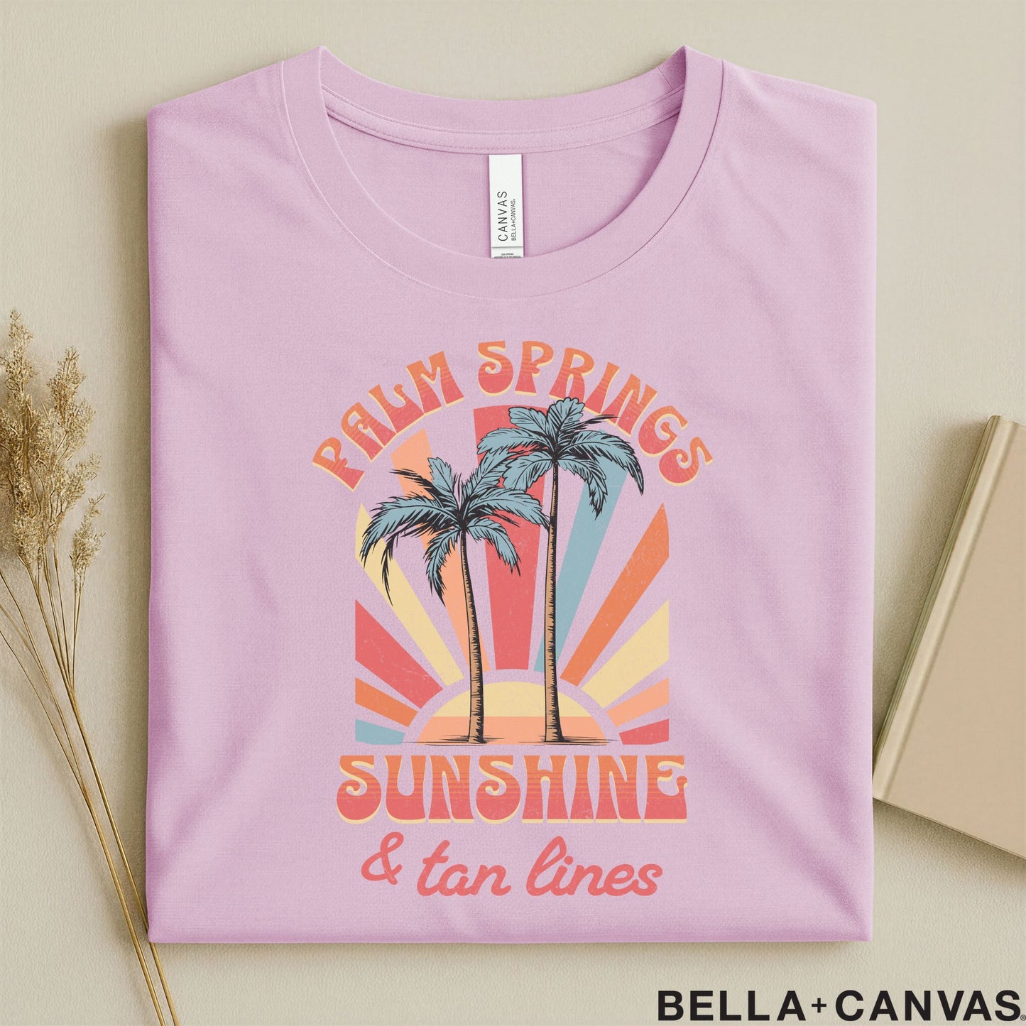 Vintage Palm Springs T-Shirt – Sunshine & Tan Lines Slogan Tee