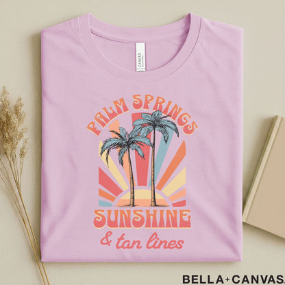Vintage Palm Springs T-Shirt – Sunshine & Tan Lines Slogan Tee