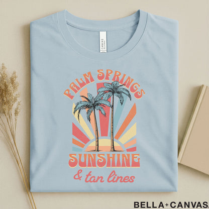 Vintage Palm Springs T-Shirt – Sunshine & Tan Lines Slogan Tee