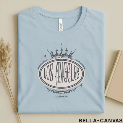 Los Angeles California Crown Design T-Shirt – Unisex Soft Fit