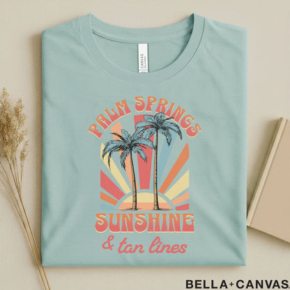 Vintage Palm Springs T-Shirt – Sunshine & Tan Lines Slogan Tee