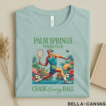 Palm Springs Tennis Club Graphic T-Shirt – Chase Every Ball Design