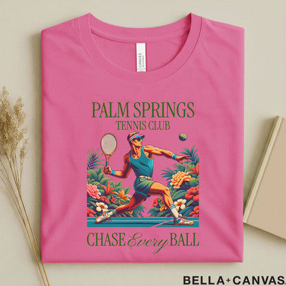 Palm Springs Tennis Club Graphic T-Shirt – Chase Every Ball Design