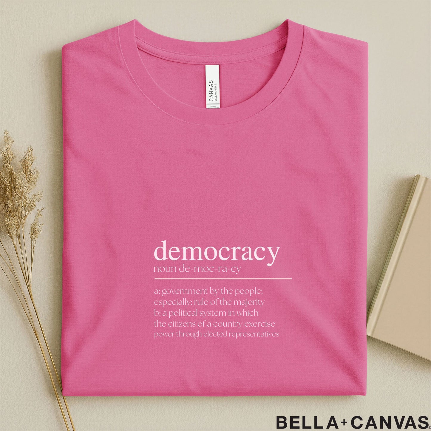 Democracy Typography T-Shirt – Unisex Dictionary Style Tee