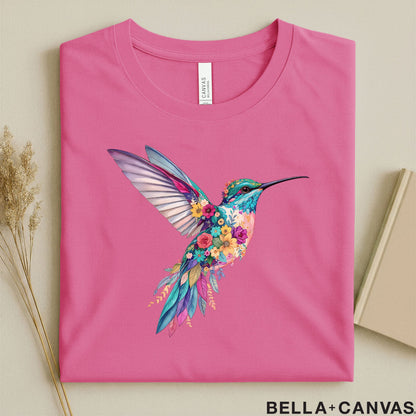 Hummingbird Floral T-Shirt – Eco-Friendly & Unisex Fit