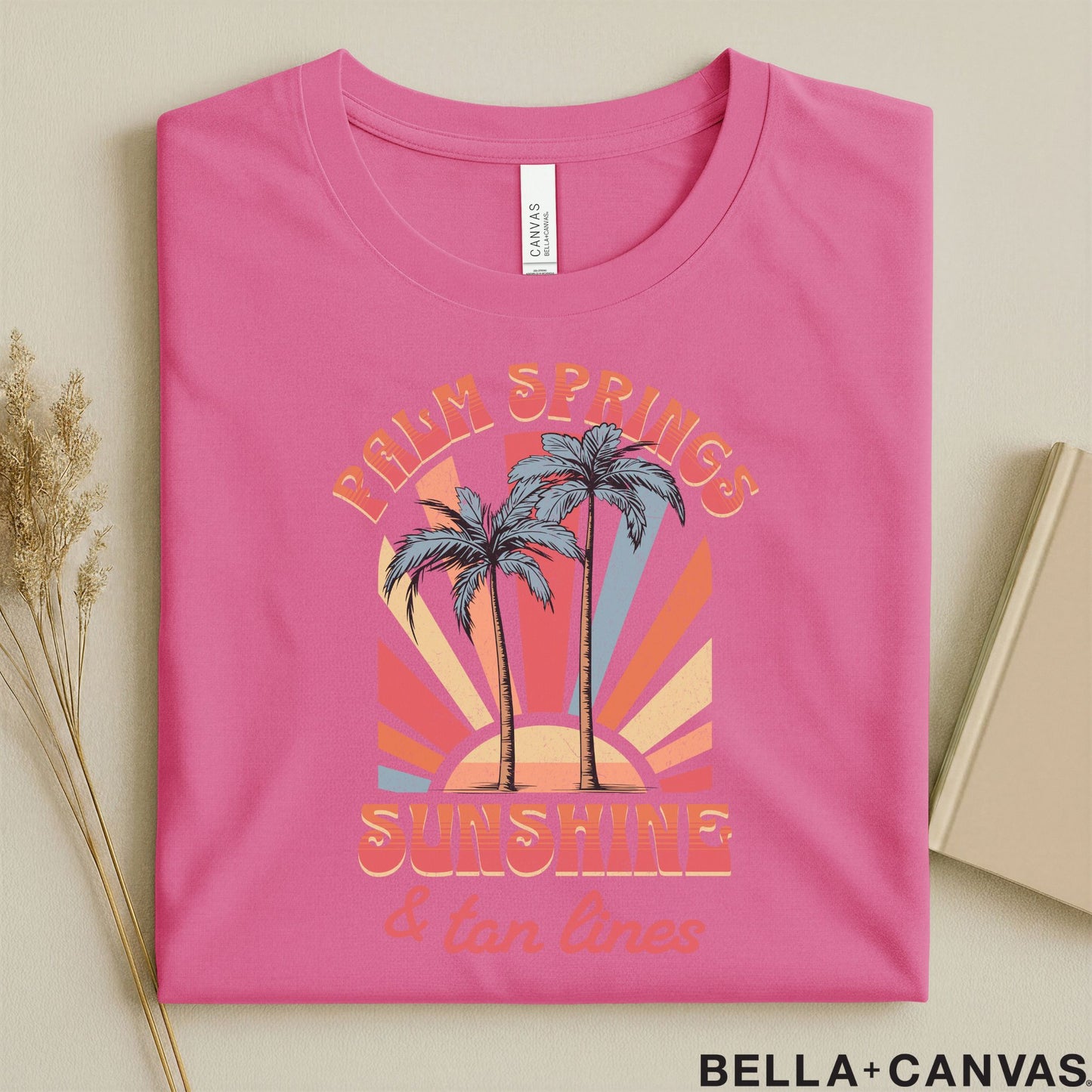 Vintage Palm Springs T-Shirt – Sunshine & Tan Lines Slogan Tee