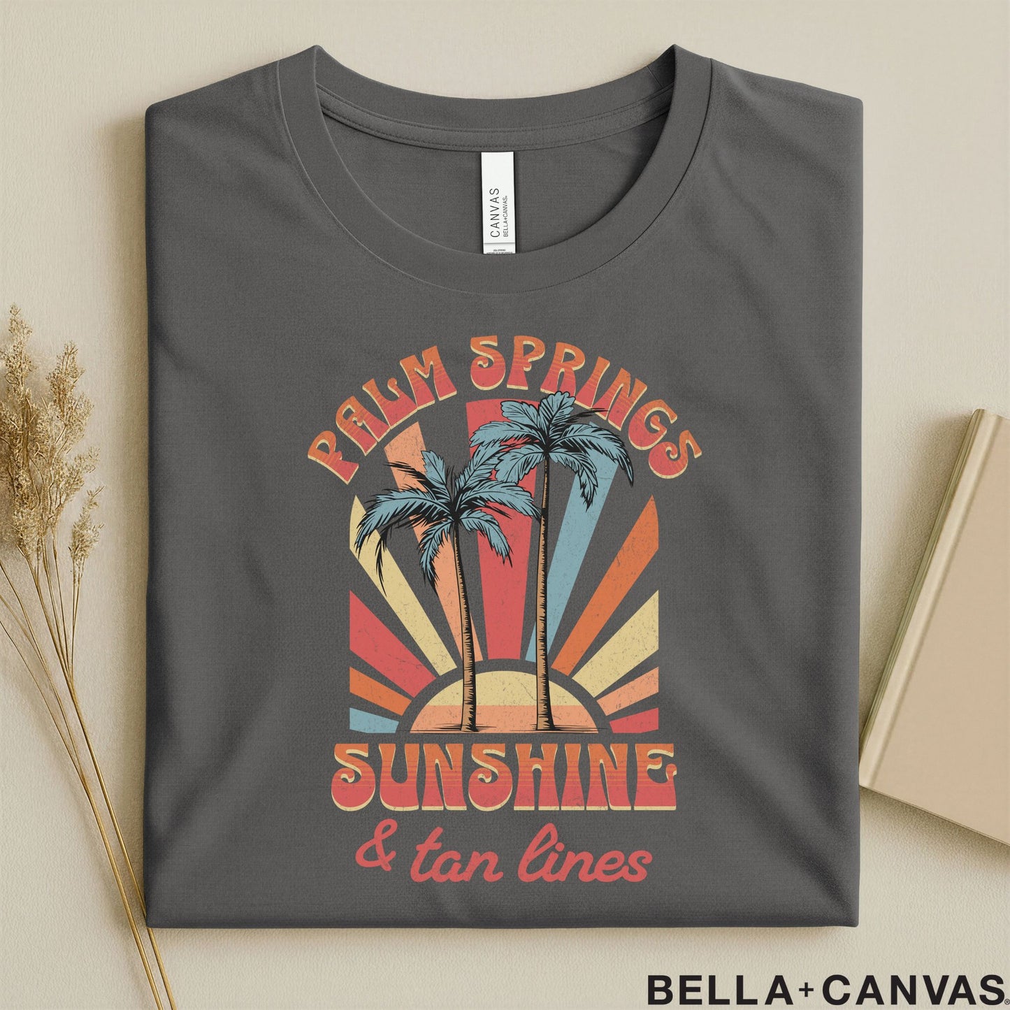 Vintage Palm Springs T-Shirt – Sunshine & Tan Lines Slogan Tee