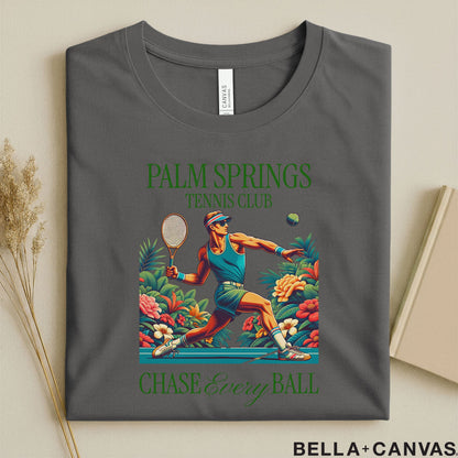 Palm Springs Tennis Club Graphic T-Shirt – Chase Every Ball Design