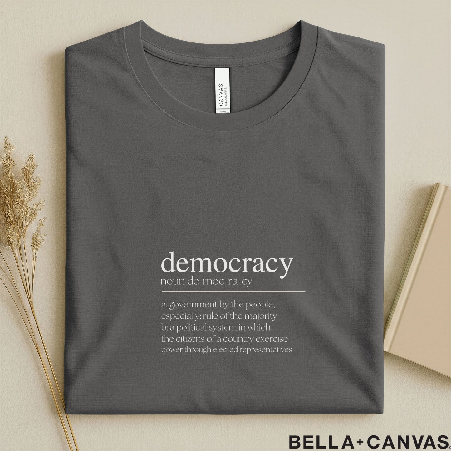 Democracy Typography T-Shirt – Unisex Dictionary Style Tee