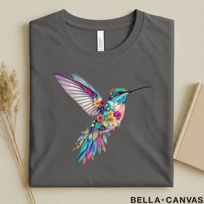 Hummingbird Floral T-Shirt – Eco-Friendly & Unisex Fit
